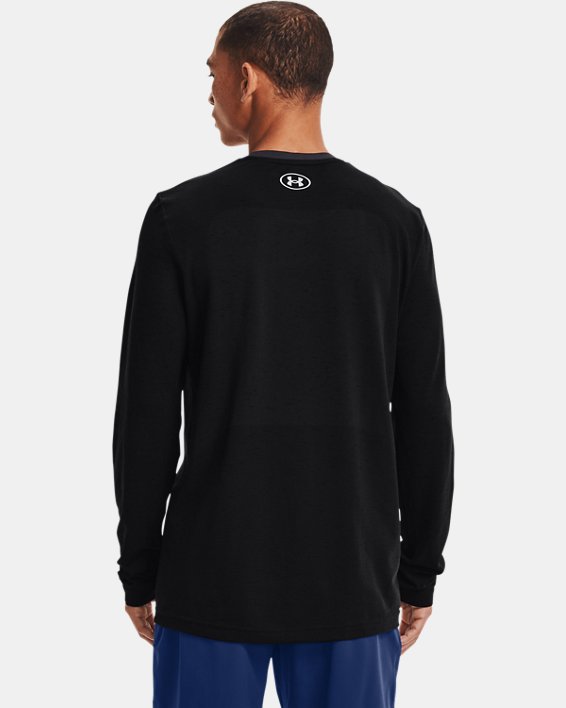 T-shirt à manches longues UA Seamless pour homme, Black, pdpMainDesktop image number 1